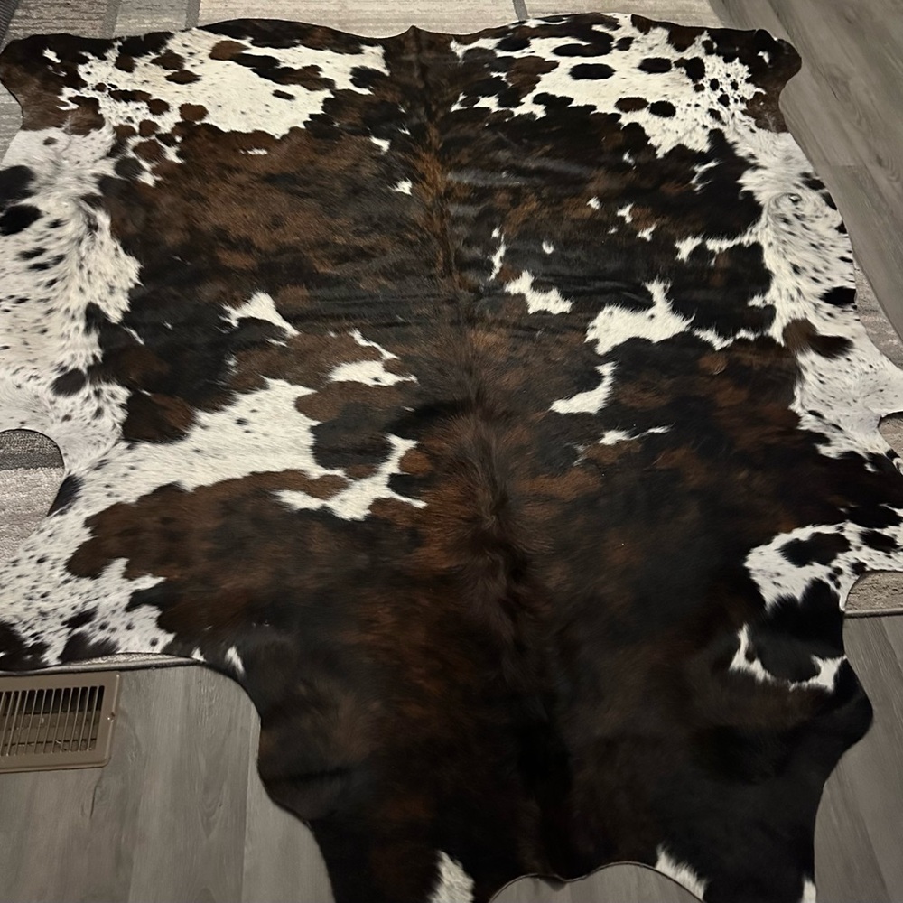 Cowhide Rug in Black and Brown